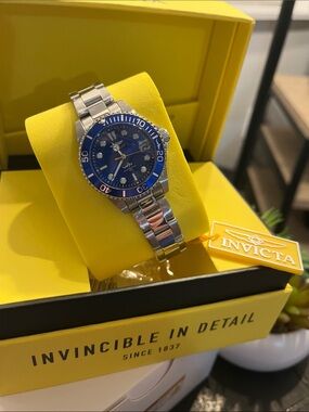 Invicta Blue Dial Stainless Steel Women's Watch